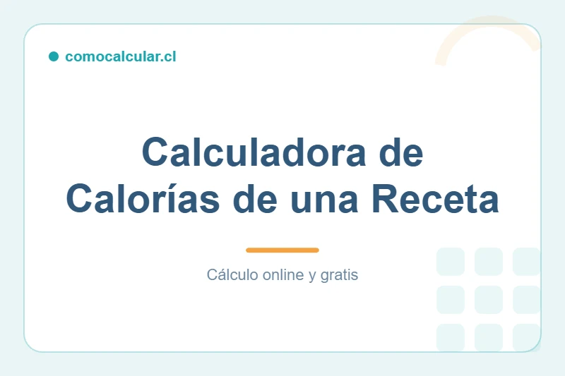 Calculadora de calorías de una receta