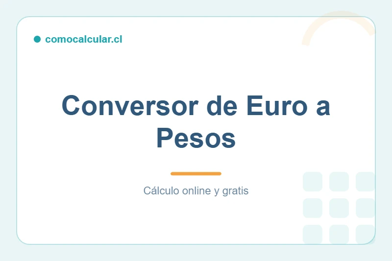 Conversor de euro a pesos chilenos